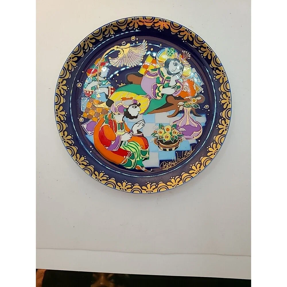 ROSENTHAL GERMANY SIGNED BJORN WIINBLAD WALL PLATE 6" - Picture 4 of 6